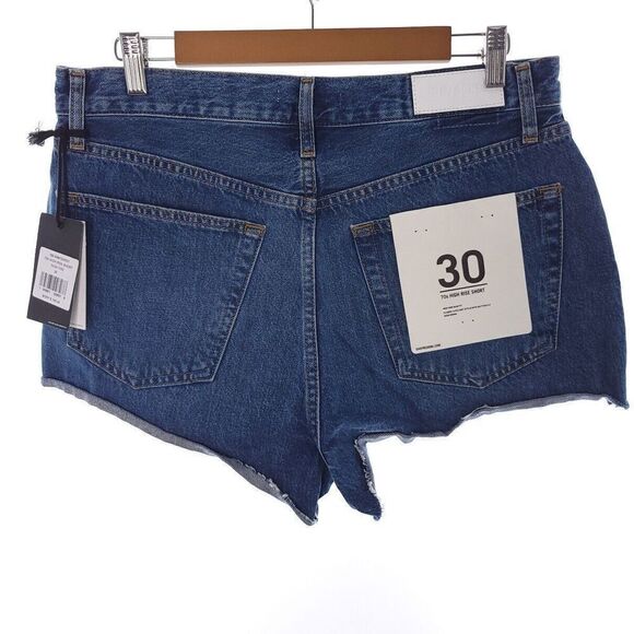 Re/Done 70s High Rise Short High Tide Slim Fit Rigid Denim Button Fly Size 30 - Picture 3 of 11